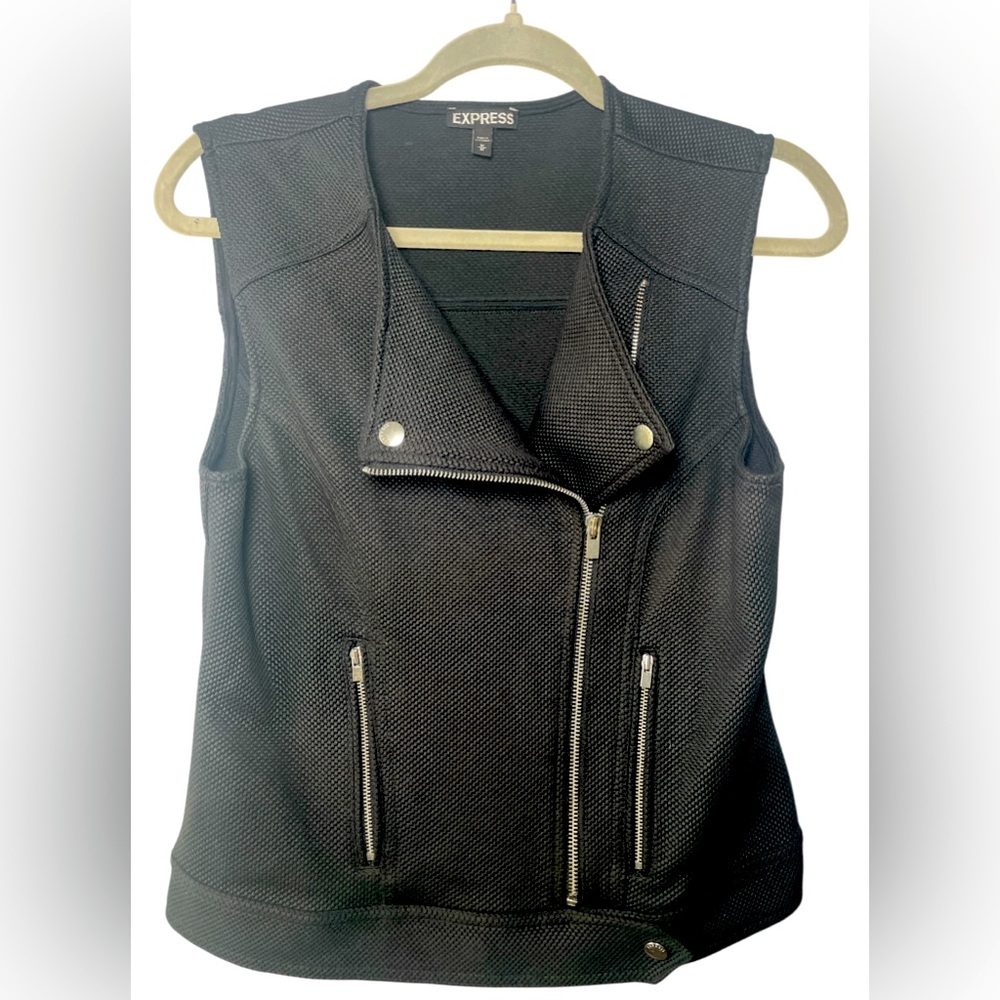 Express Black Moto Vest